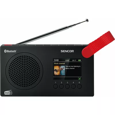 Sencor Radio cyfrowe z akumulatorem SRD 7757B wyświetlacz LCD, BL 5.0