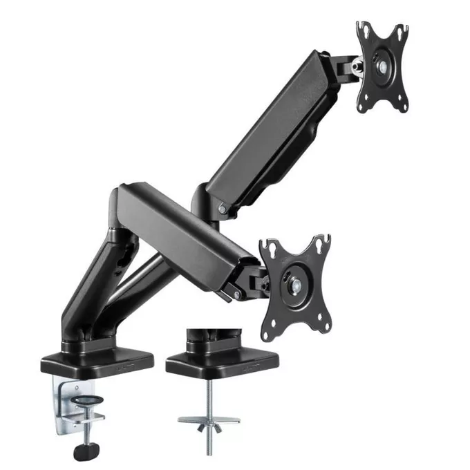 Techly Uchwyt na dwa monitory 17-32 cali 9kg biurkowy obrotowy gazowy