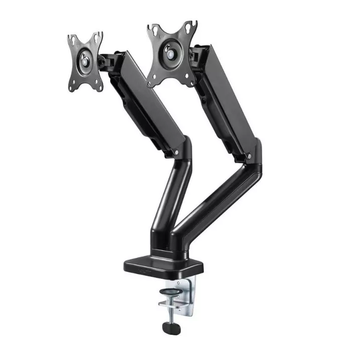 Techly Uchwyt na dwa monitory 17-32 cali 9kg biurkowy obrotowy gazowy