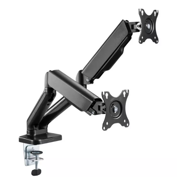 Techly Uchwyt na dwa monitory 17-32 cali 9kg biurkowy obrotowy gazowy