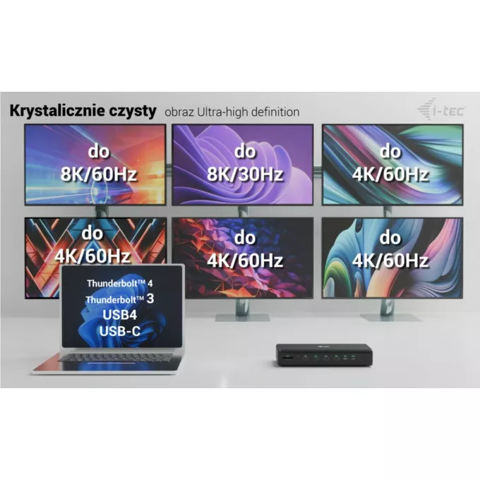 i-tec Stacja dokująca uniwersalna 6x 4K/60Hz Display PD 140W