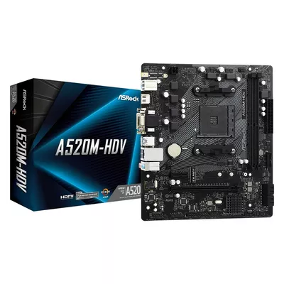 ASRock Płyta główna A520M-HDV AM4 2DDR4 HDMI/DVI/VGA M.2 mATX