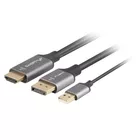 Lanberg Kabel HDMI(M)-Displayport(M) 1M 4K czarny