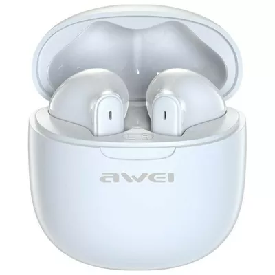 AWEI Słuchawki Bluetooth 5.3 T68 TWS ENC Białe