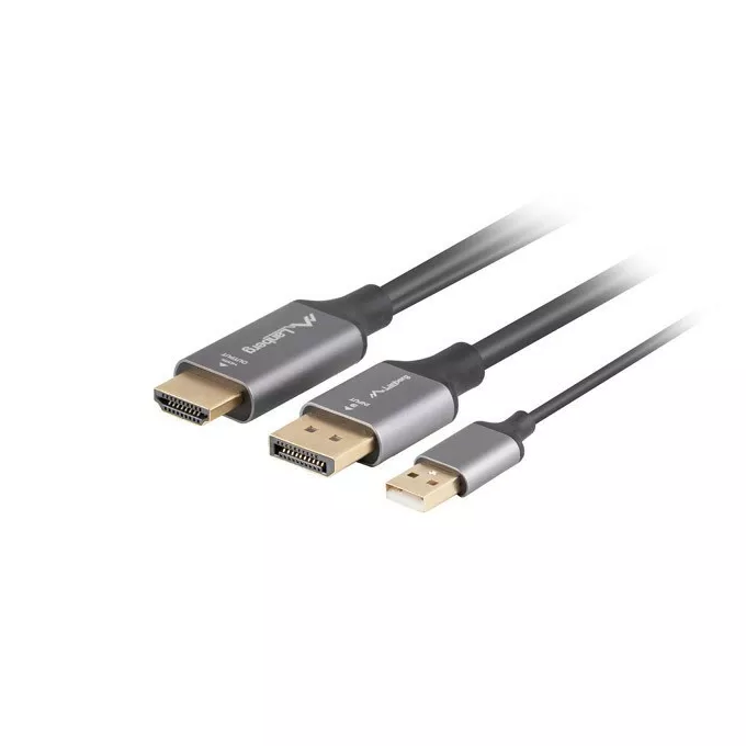 Lanberg Kabel HDMI(M)-Displaypor(M) 1.8M 4K czarny