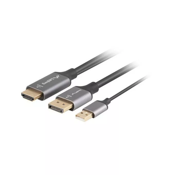 Lanberg Kabel HDMI(M)-Displayport(M) 1M 4K czarny