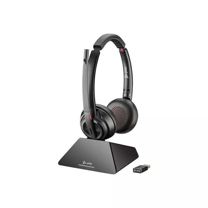 POLY Zestaw słuchawkowy Savi 8220 UC z certyfikatem Microsoft Teams DECT 1880-1900 MHz USB-A (8D3F5AA)
