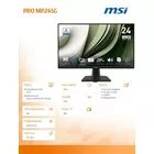 MSI Monitor 23.8 cala PRO MP245G LED/FHD/Flat/100Hz/czarny