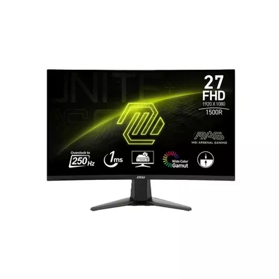 MSI Monitor 27 cali MAG 27C6X LED/FHD/Curved/250Hz/czarny