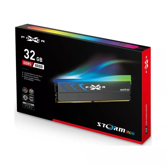 Silicon Power Pamięć DDR5 XPOWER Storm RGB 32GB/6000 1*32GB CL38 Grey