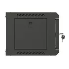Lanberg Szafa instalacyjna rack wisząca 19&quot; 4U 540x350 czarna drzwi   przeszklone ( flat pack)