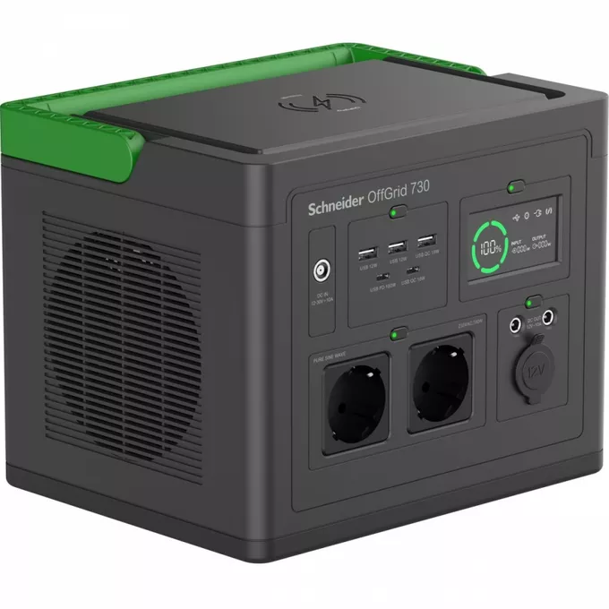 APC Stacja zasilania PPS730-GR Schneider OffGrid Portable Power Station 730, 738Wh   Lithium-ion, 2 Schuko, Sinewave