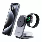 AUKEY Ładowarka bezprzewodowa LC-MC312 Slim 3w1 Qi2 15W MagSafe + ładowarka PD 30W + Etui