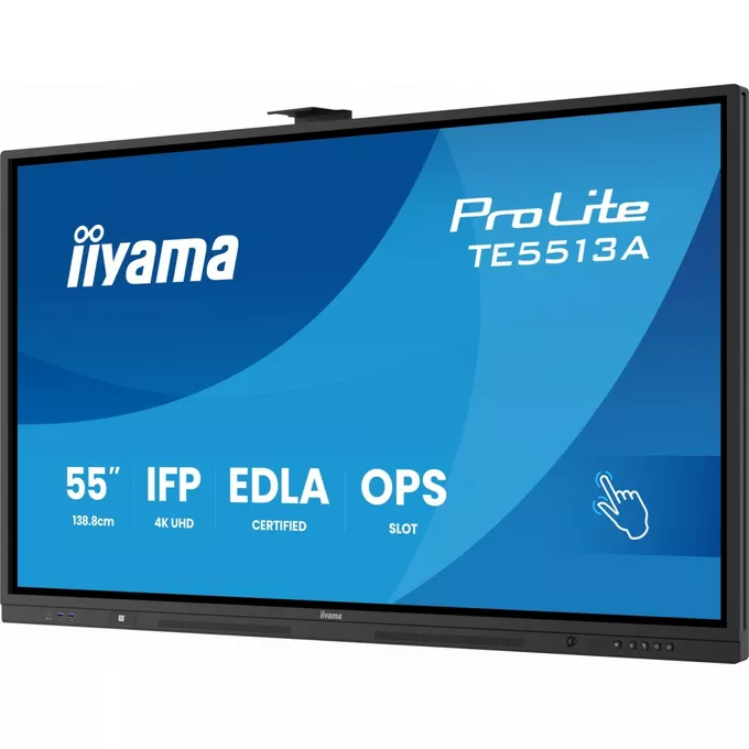 IIYAMA Monitor 55 cali TE5513A-B1AG INFRARED,40pkt,IPS,4K,7H,450cd/m2,      WiFi,USB, ANDROID 14, Google EDLA,2x20W, UCHWYT CIENNY
