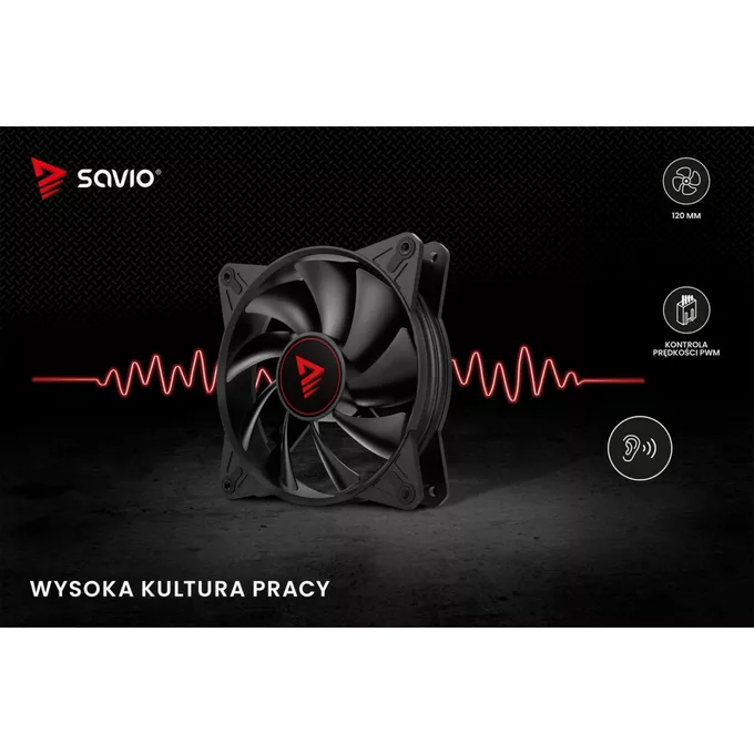 Savio Zestaw wentylatorów BLADE 3 x 120mm 4-pin PWM | Alsen.pl