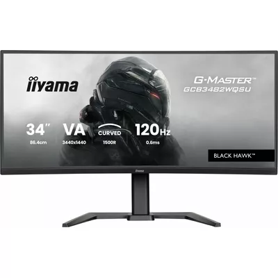 IIYAMA Monitor 34 cale G-Master GCB3482WQSU-B1,VA,UWQHD,120HZ,1500R, 21:9, 500cd,2x5W