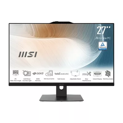 MSI Komputer All In One Modern AM272P 1M-848EU  WIN11P/Core i5/8GB/512SSD/UMA/27.0/Black