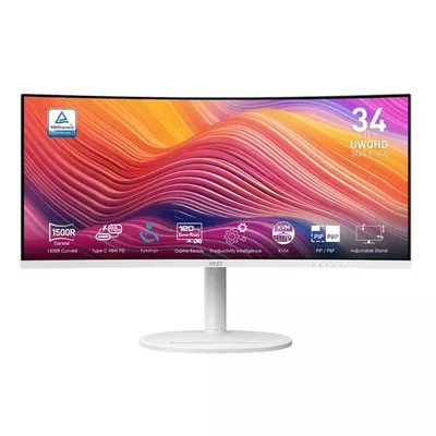 MSI Monitor Modern MD342CQPW 34 cale/LED/UWQHD/Curve/120Hz/Blackk