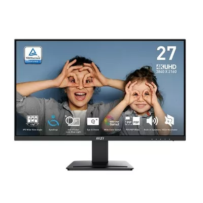 MSI Monitor PRO MP273U 27 cali LED/UHD/Flat/60Hz/Black