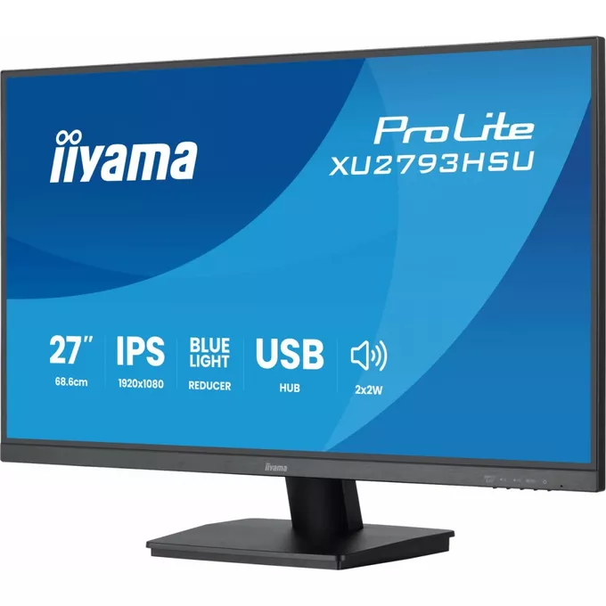 IIYAMA Monitor 27 cali XU2793HSU-B7 IPS.HDMI.DP.2x2W.1ms.100Hz.USBx2.300cd/m2.FlickerFree