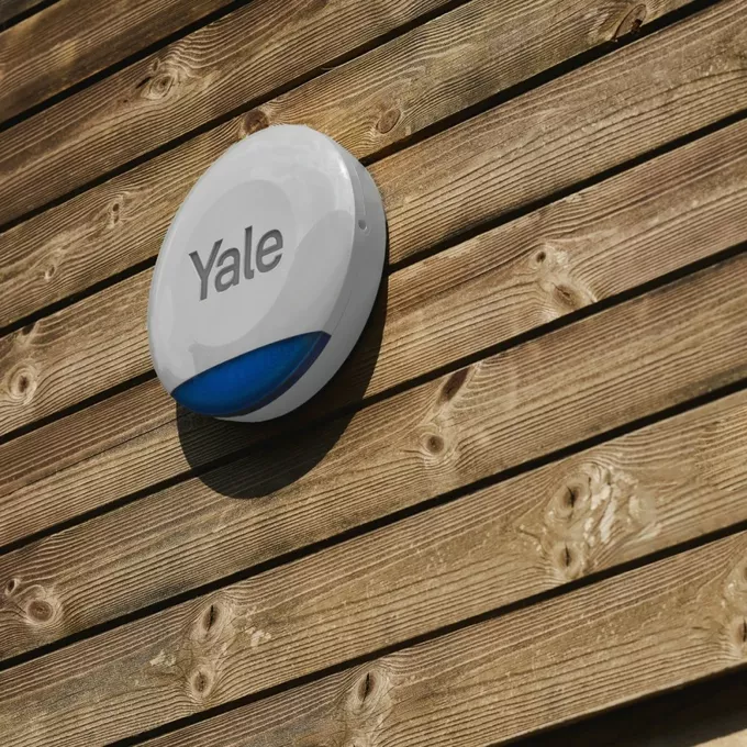 YALE HOME Syrena zewnętrzna szara