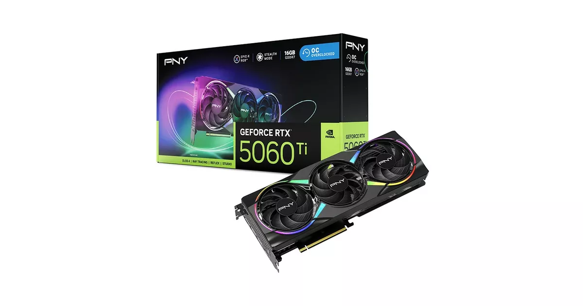 PNY Karta graficzna GeForce RTX 5060 Ti 16GB RGB