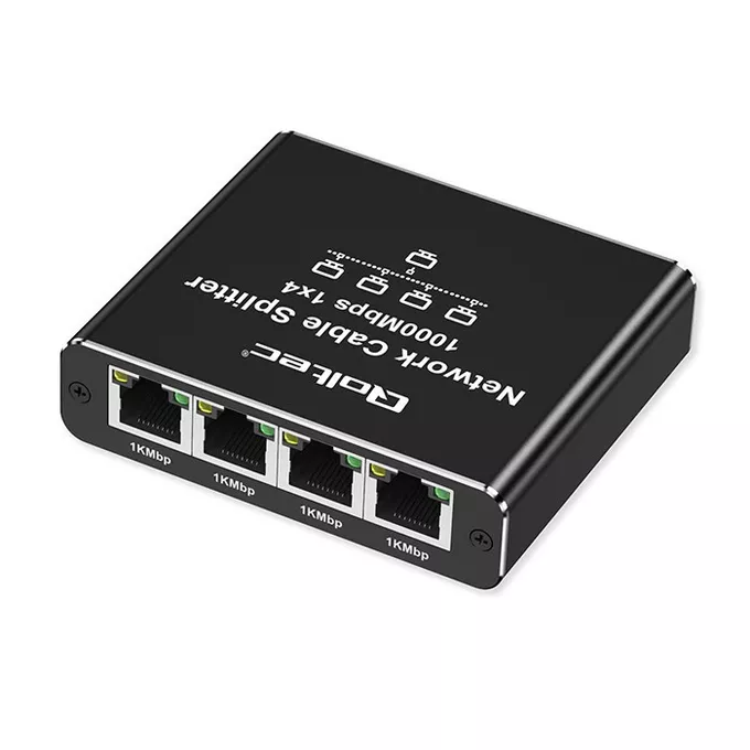 Qoltec Rozdzielacz splitter Ethernet mini SWITCH 1x4 RJ45 | 1000Mb/s ...