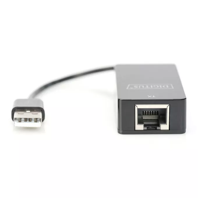 Digitus Przedłużacz/Extender USB 1.1 po skrętce Cat.5e/6 UTP/SFP do 45m, czarny, 20cm