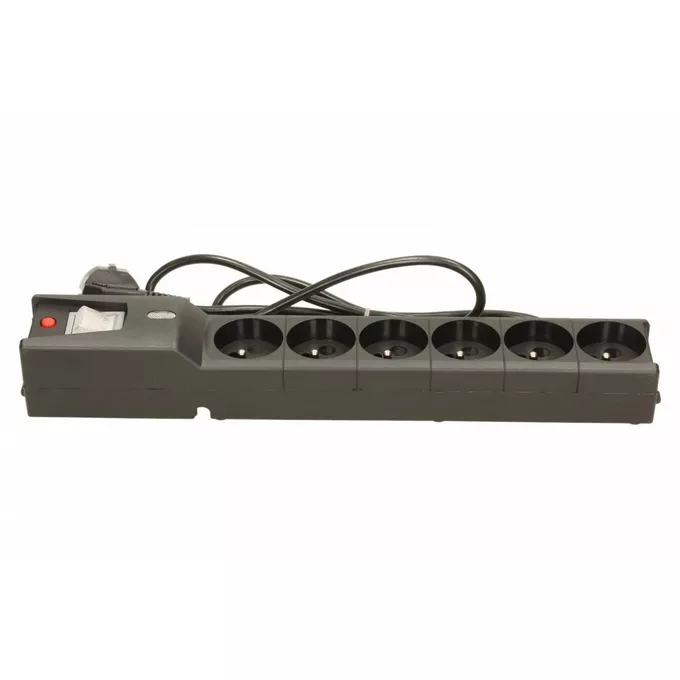 Lestar Listwa przeciwprzepięciowa LX 610, 1L, 1.5m, czarna