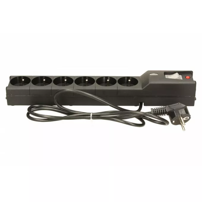 Lestar Listwa przeciwprzepięciowa LX 610, 1L, 1.5m, czarna