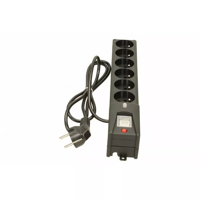 Lestar Listwa przeciwprzepięciowa LX 610, 1L, 1.5m, czarna