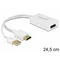 Delock Adapter HDMI(M)->Displayport(F)+USB(M) 24cm