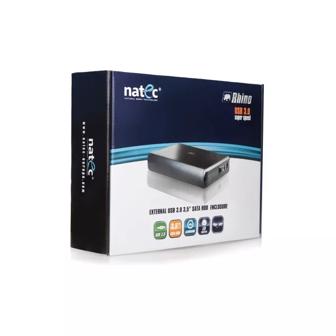 Natec Obudowa HDD 3.5'' RHINO USB 3.0 (Sata) Aluminium