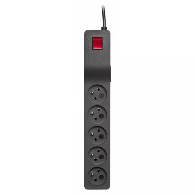 Lestar Listwa przeciwprzepięciowa ZX 510, 1L, Czarna, 2,5M