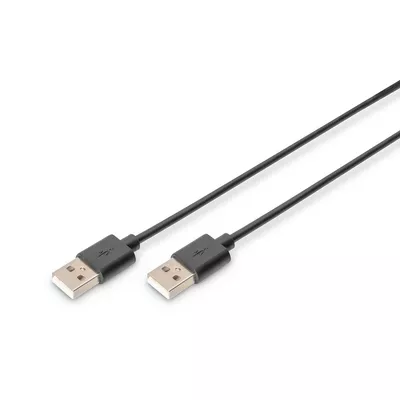 Digitus Kabel połączeniowy USB 2.0 HighSpeed Typ USB A/USB A M/M czarny 1m