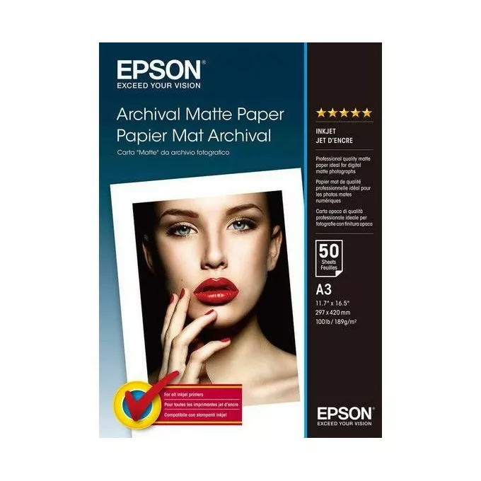Epson Papier Archival Matowy 50 arkuszy 189 g/m2 A3