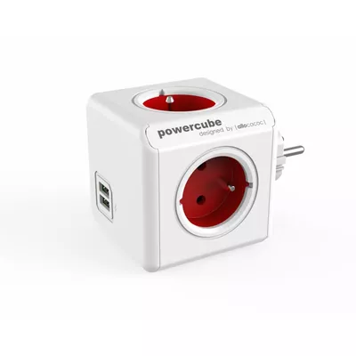 Allocacoc Rozgałęziacz PowerCube Original USB Red 2202RD/FROUPC