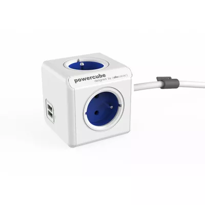 Allocacoc Listwa zasilaj±ca PowerCube Extended USB 1,5m Blue 2402BL/FREUPC