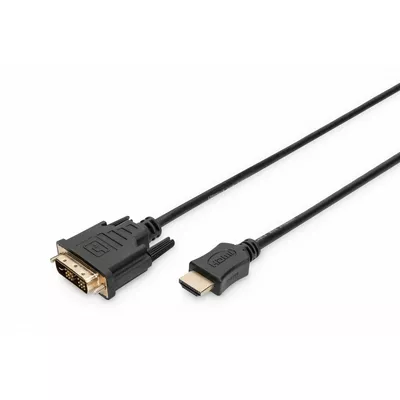 Digitus Kabel adapter HDMI Standard 1080p 60Hz FHD Typ HDMI A/DVI-D (18+1) M/M czarny 2m