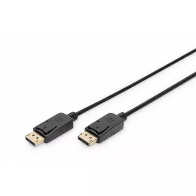 Digitus Kabel połączeniowy DisplayPort z zatrzaskami 4K 60Hz UHD Typ DP/DP M/M czarny 2m