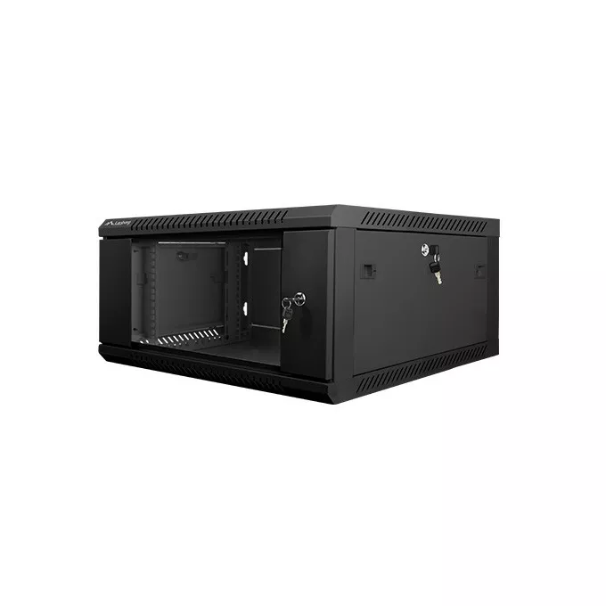 Lanberg Szafa instalacyjna wisząca 19'' 4U 600X600mm czarna (drzwi szklane)