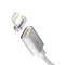 Maclean Kabel lightning USB magnetyczny silver MCE161- Quick & Fast Charge