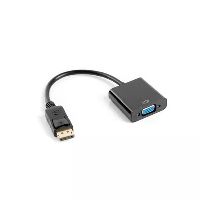 Lanberg Adapter DisplayPort (M) -&gt; VGA 15 pin (F) czarny na kablu