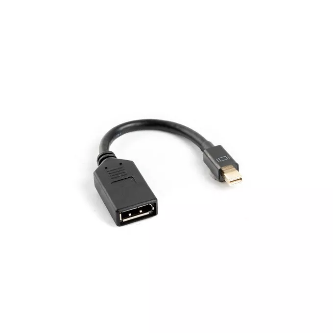 Lanberg Adapter mini Displayport (M) -&gt; DisplayPort (F) na kablu 10cm    czarny
