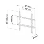 Techly Uchwyt ścienny LCD/LED 23-55cali slim, 45kg, czarny