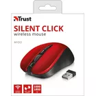 Trust Mydo Silent Click bezprzewodowa mysz czerwona