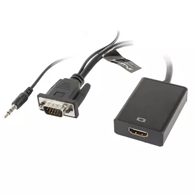 Lanberg Adapter VGA(M) + Audio -&gt; HDMI(Ż)