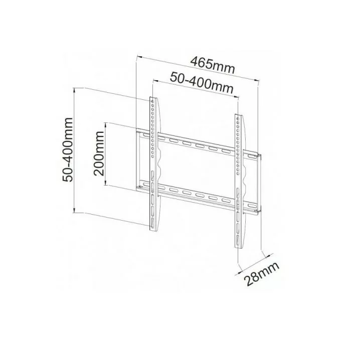 Techly Uchwyt ścienny LCD/LED 23-55cali slim, 45kg, czarny