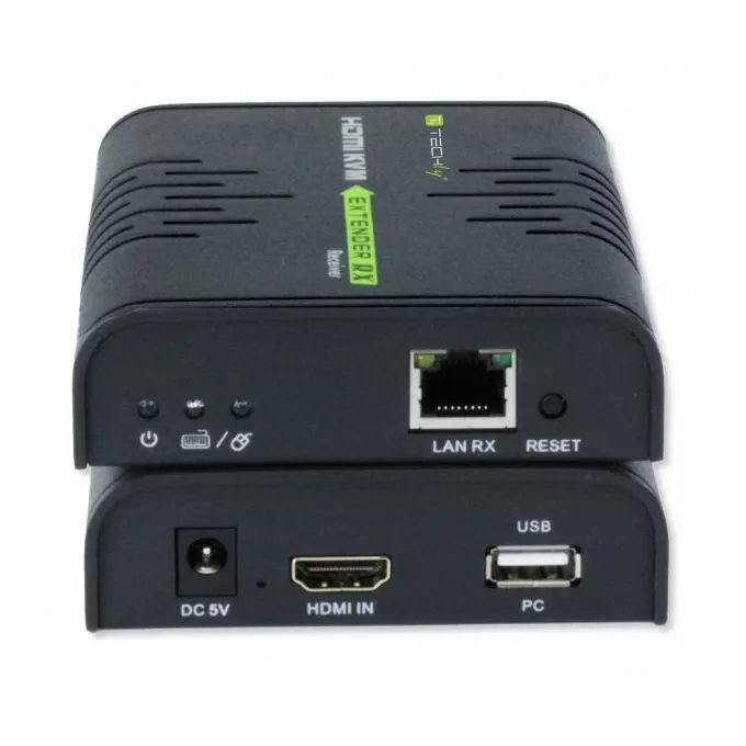 Techly Extender HDMI + USB po skrętce Cat.5/5e/6 120m