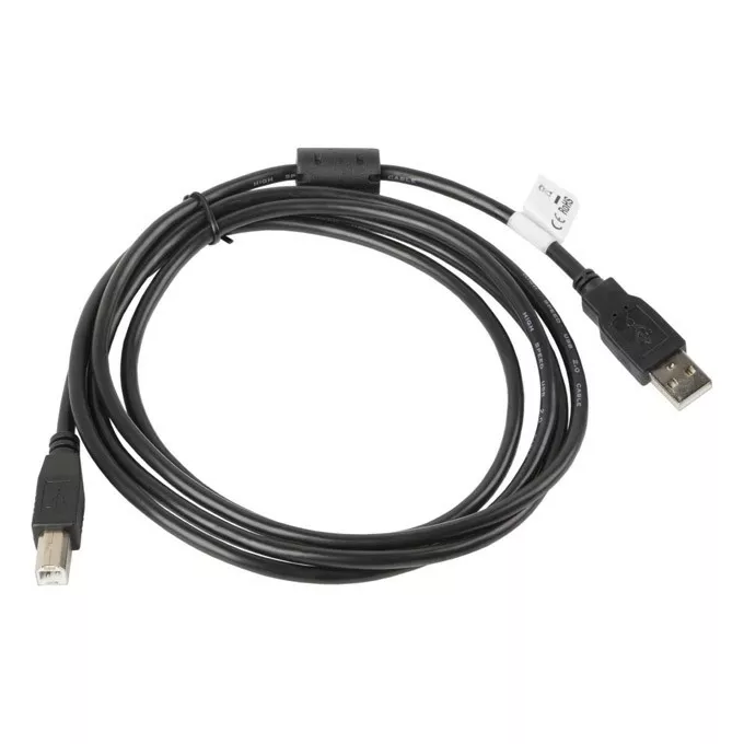 Lanberg Kabel USB 2.0 AM-BM 1.8M Ferryt czarny
